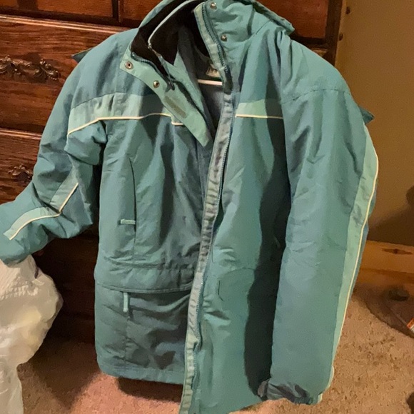 Teal Winter Jacket with Hood - Picture 1 of 1